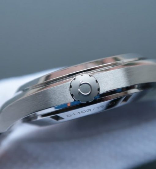 Replica Omega XF Seamaster James Bond Bumble Bee Blue Textured Dial SS Bracelet A8507 - Image 3
