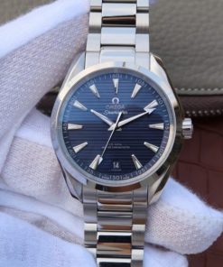 Replica Omega XF Seamaster Aqua Terra Master Blue Textured Dial SS Bracelet A8900