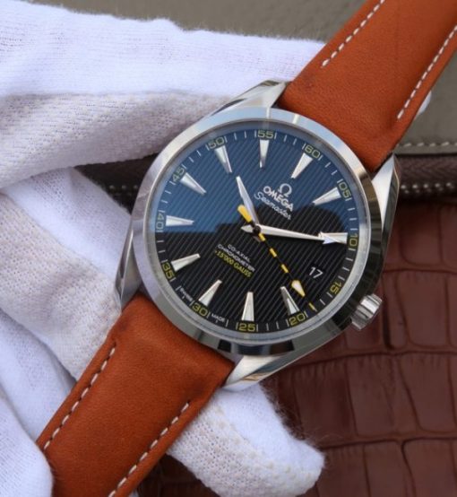 Replica Omega XF Aqua Terra 15,000 Gauss Anti-Magnetic Leather Strap A8500 - Image 2