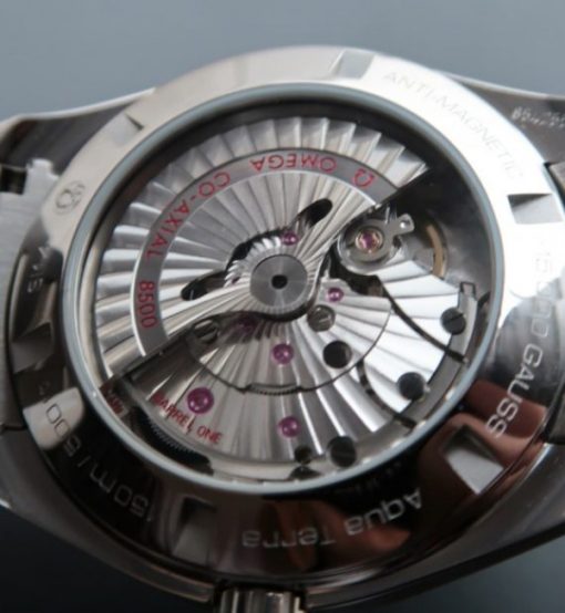 Replica Omega Aqua Terra 150M Black Wave Textured Dial SS Bracelet A8500 - Image 5