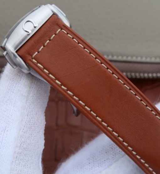 Replica Omega XF Aqua Terra Master White Textured Dial Orange Hands Leather A8900 - Image 7