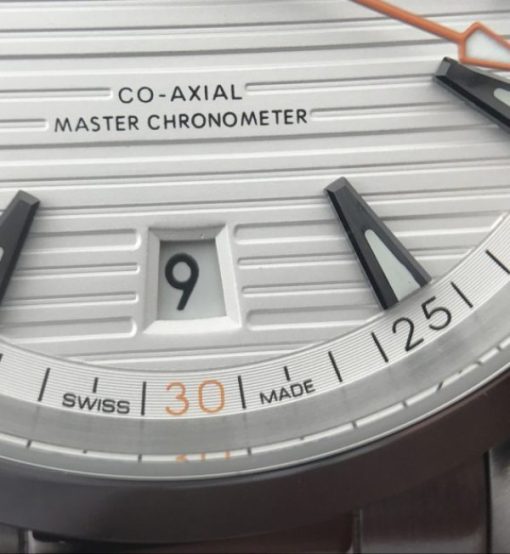Replica Omega XF Aqua Terra Master White Textured Dial Orange Hands Leather A8900 - Image 11