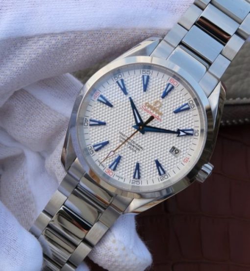 Replica Omega Seamaster 150M Ryder Cup White Textured Dial SS Bracelet A8500 - Image 2