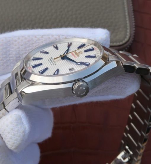 Replica Omega Seamaster 150M Ryder Cup White Textured Dial SS Bracelet A8500 - Image 4