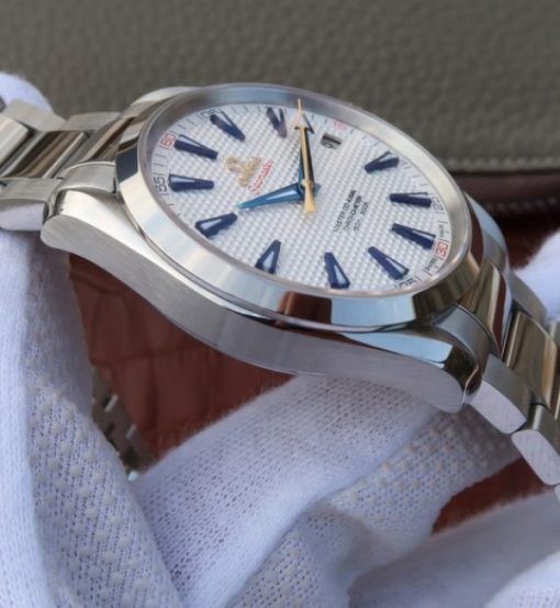 Replica Omega Seamaster 150M Ryder Cup White Textured Dial SS Bracelet A8500 - Image 5