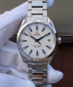 Replica Omega Seamaster 150M Ryder Cup White Textured Dial SS Bracelet A8500