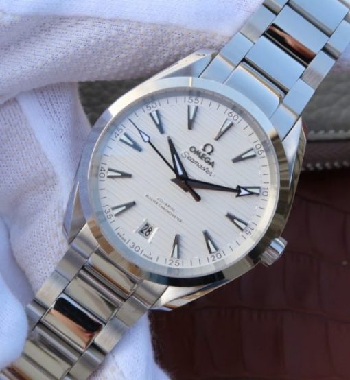 Replica Omega XF Seamaster CO-AXIAL Master Chronometer White Textured Dial SS Bracelet A8900 - Image 2