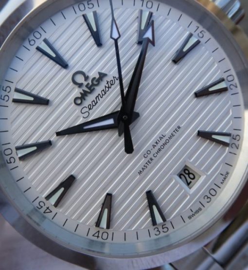 Replica Omega XF Seamaster CO-AXIAL Master Chronometer White Textured Dial SS Bracelet A8900 - Image 3
