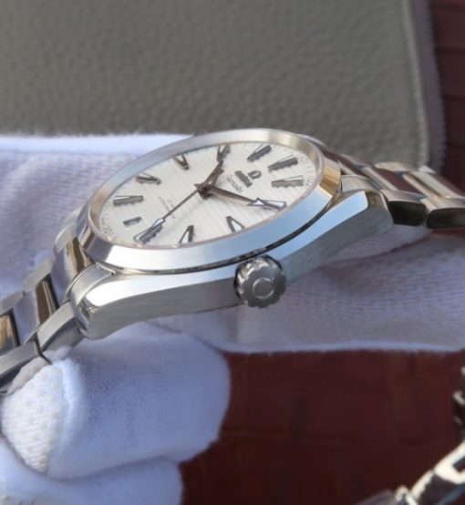Replica Omega XF Seamaster CO-AXIAL Master Chronometer White Textured Dial SS Bracelet A8900 - Image 4