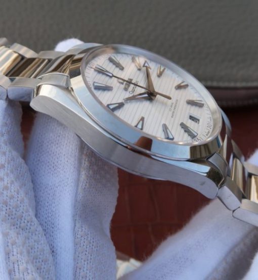 Replica Omega XF Seamaster CO-AXIAL Master Chronometer White Textured Dial SS Bracelet A8900 - Image 5