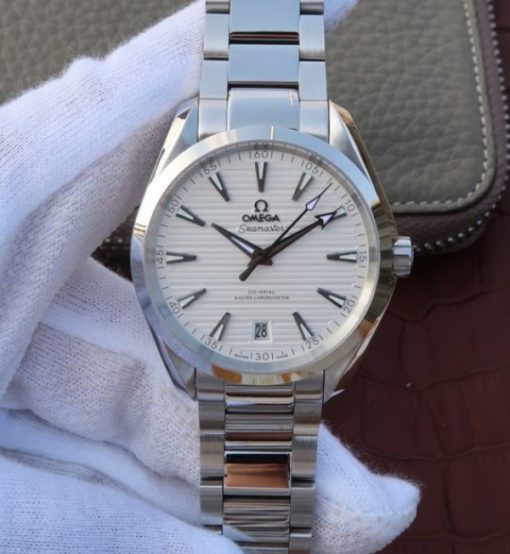 Replica Omega XF Seamaster CO-AXIAL Master Chronometer White Textured Dial SS Bracelet A8900