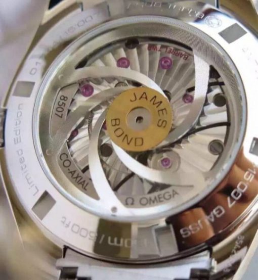 Replica Omega XF Seamaster CO-AXIAL Master James Bond White Textured Dial SS Bracelet A8507 - Image 3