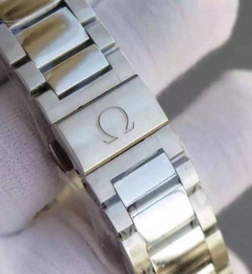 Replica Omega XF Seamaster CO-AXIAL Master James Bond White Textured Dial SS Bracelet A8507 - Image 7