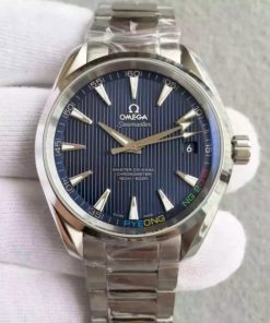 Replica Omega XF Seamaster CO-AXIAL Master PyeongChang 2018 Blue Dial SS Bracelet A8500