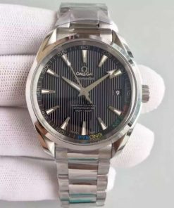 Replica Omega XF Seamaster CO-AXIAL Master PyeongChang 2018 Black Dial SS Bracelet A8500
