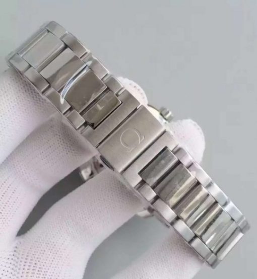 Replica Omega XF Seamaster CO-AXIAL Master PyeongChang 2018 White Dial SS Bracelet A8500 - Image 7