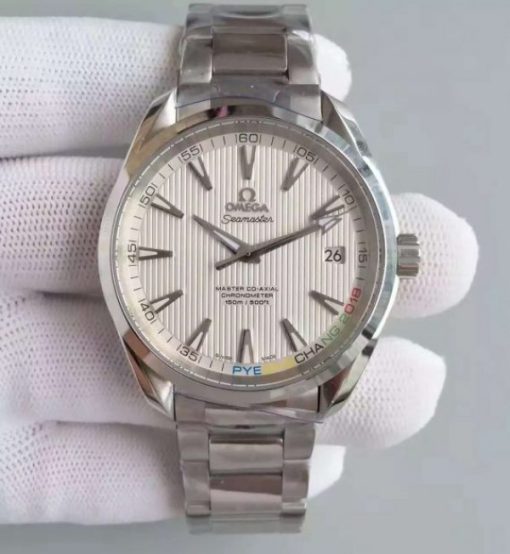 Replica Omega XF Seamaster CO-AXIAL Master PyeongChang 2018 White Dial SS Bracelet A8500