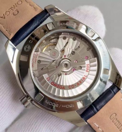 Replica Omega Seamaster CO-AXIAL 150M GoodPlanet SS GMT White Dial Leather A8605 - Image 5
