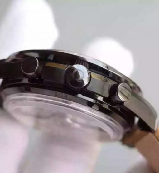 Replica Omega Speedmaster Moonwatch PVD Chrono Vintage Black Asso/Rubber Strap A9300 - Image 5