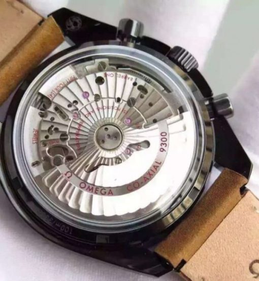 Replica Omega Speedmaster Moonwatch PVD Chrono Vintage Black Asso/Rubber Strap A9300 - Image 7