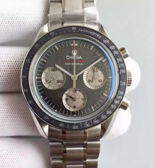 Replica Omega Speedmaster Apollo 17 40th anniversary Gray Dial SS Bracelet Manual Winding