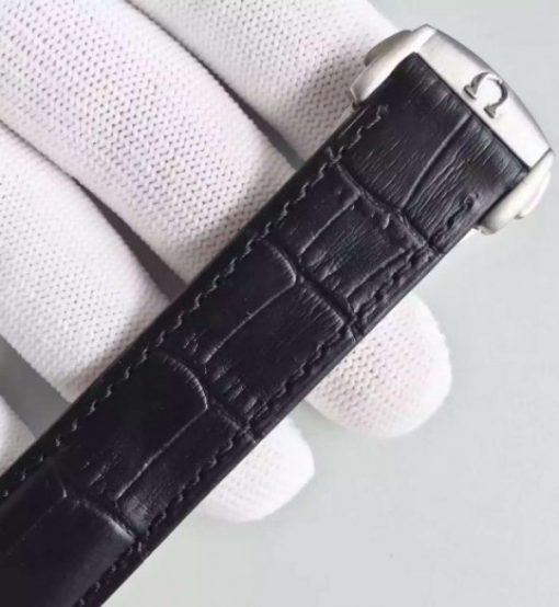 Replica Omega Speedmaster Apollo 17 40th anniversary Gray Dial Leather Strap Manual Winding - Image 7
