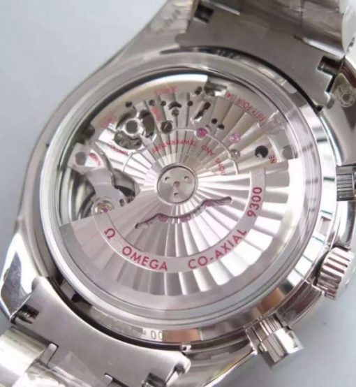 Replica Omega Speedmaster Moonwatch Chrono Dark Side Of The Moon SS Bracelet A9300 - Image 5