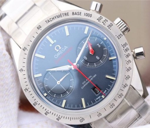 Replica Omega OMF Speedmaster 57 Co-Axial Blue Dial SS Bracelet A9300 - Image 3
