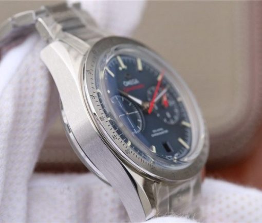 Replica Omega OMF Speedmaster 57 Co-Axial Blue Dial SS Bracelet A9300 - Image 5