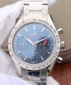 Replica Omega OMF Speedmaster 57 Co-Axial Blue Dial SS Bracelet A9300