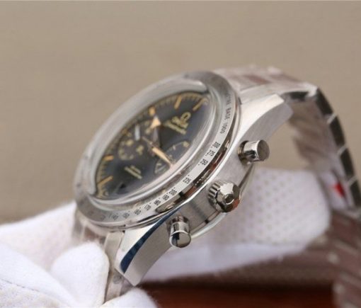 Replica Omega OMF Speedmaster 57 Co-Axial Black Dial Brown Markers SS Bracelet A9300 - Image 4