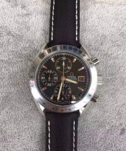 Replica Omega Speedmaster 3210 Black Dial Black Nylon Strap A7750