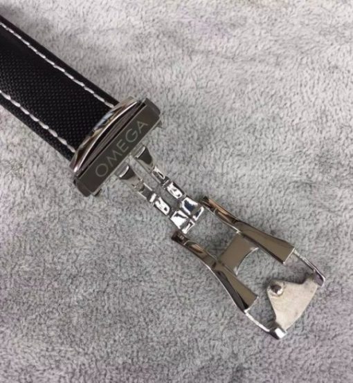 Replica Omega Speedmaster 3211 Silver Dial Black Nylon Strap A7750 - Image 8