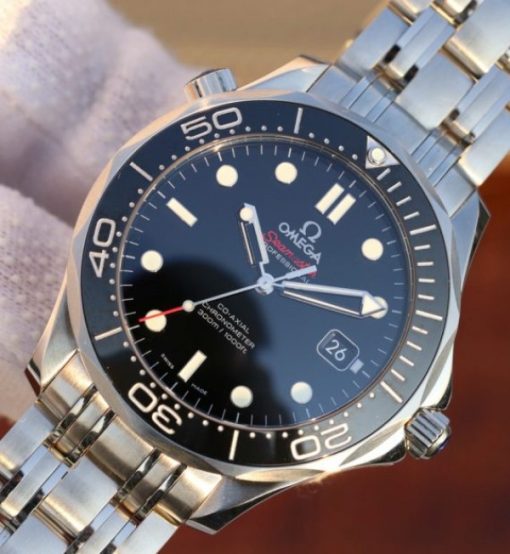 Replica Omega OMF Seamaster 300M Chronometer SS Black SS Bracelet A2824 - Image 2
