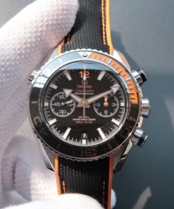 Replica Omega OMF Planet Ocean Master Chronometer SS Black/Orange Bezel Black Dial Nylon A9900
