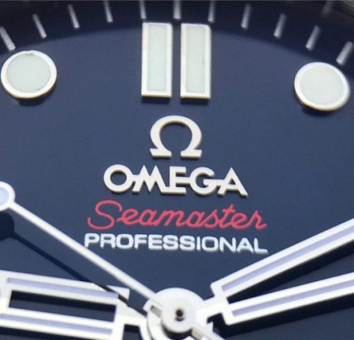 Replica Omega OMF Seamaster 300M Chronometer Blue Dial SS Bracelet A2824 - Image 4