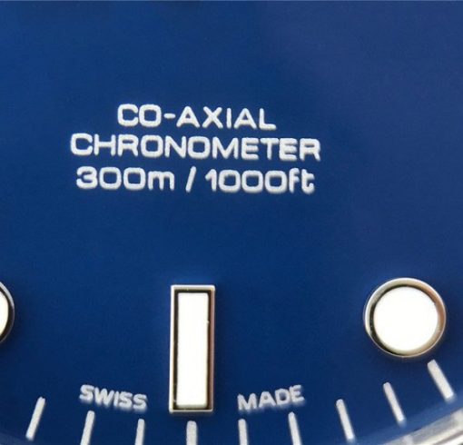 Replica Omega OMF Seamaster 300M Chronometer Blue Dial SS Bracelet A2824 - Image 5