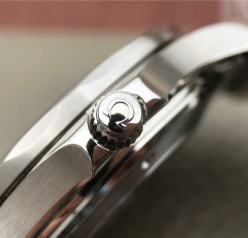Replica Omega OMF Seamaster 300M Chronometer Blue Dial SS Bracelet A2824 - Image 9