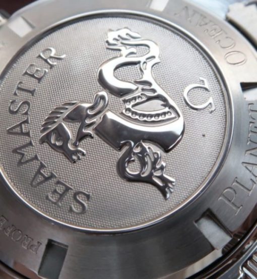 Replica Omega Seamaster Planet Ocean Chrono 45mm Black Dial Silver Markers SS Bracelet A7750 - Image 6
