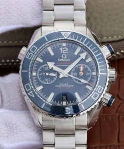 Replica Omega OMF Planet Ocean Master Chronometer Blue LiquidMetal SS Bracelet A9900