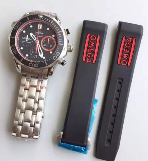 Replica Omega Seamaster 300m Diver ETNZ Limited Edition Black Rubber Strap A7753 - Image 7