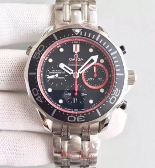 Replica Omega Seamaster 300m Diver ETNZ Limited Edition Black Rubber Strap A7753