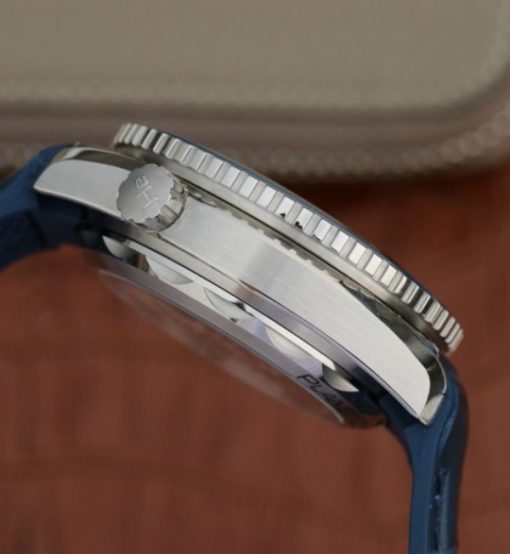 Replica Omega Planet Ocean Master Chronometer OMF Blue LiquidMetal Blue Leather A9900 - Image 5