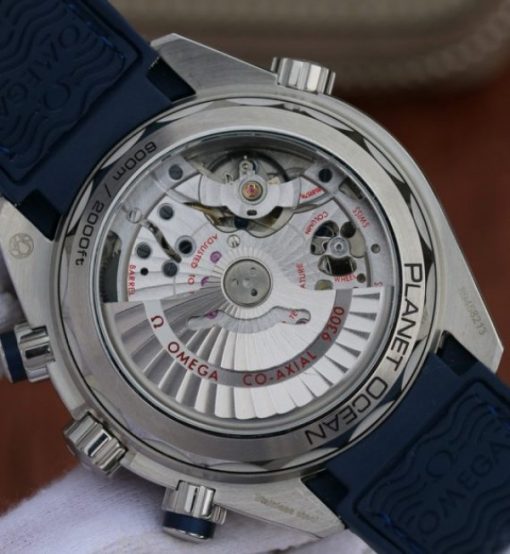 Replica Omega Planet Ocean Master Chronometer OMF Blue LiquidMetal Blue Leather A9900 - Image 6