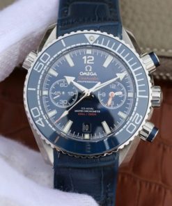 Replica Omega Planet Ocean Master Chronometer OMF Blue LiquidMetal Blue Leather A9900