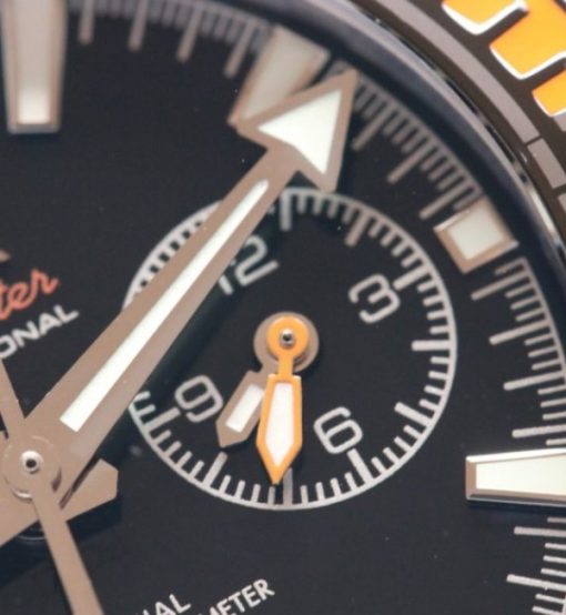 Replica Omega OMF Planet Ocean Master Chronometer Black/Orange Bezel Black Dial SS Bracelet A9900 - Image 4
