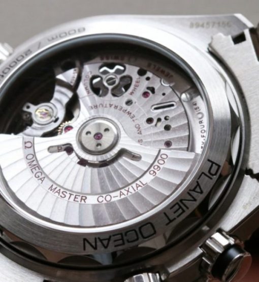 Replica Omega OMF Planet Ocean Master Chronometer Black/Orange Bezel Black Dial SS Bracelet A9900 - Image 8