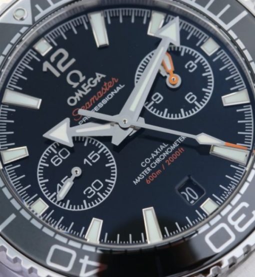Replica Omega Planet Ocean Master Chronometer OMF Black LiquidMetal SS Bracelet A9900 - Image 2