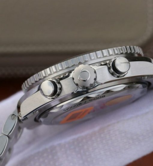 Replica Omega Planet Ocean Master Chronometer OMF Black LiquidMetal SS Bracelet A9900 - Image 4