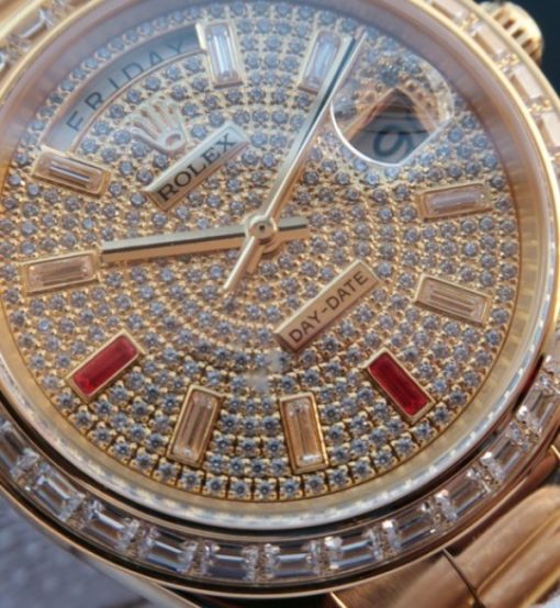 Replica Rolex Day-Date 218399 YG Full Diamonds A3255 - Image 2